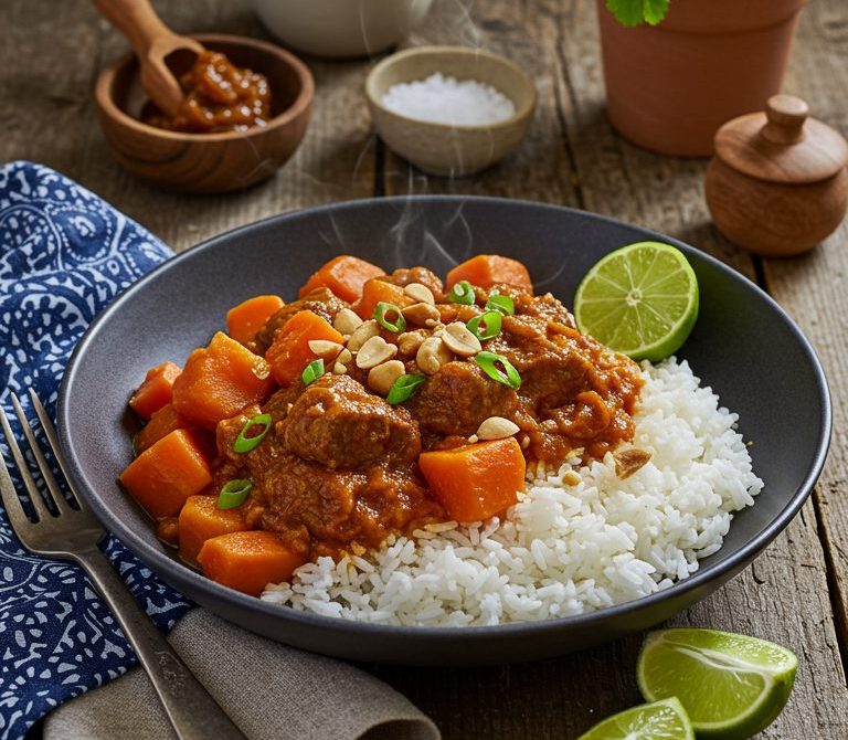 Gambian Domoda Peanut Stew with Root Vegetables