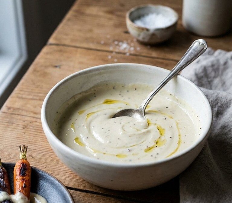 Garlicky Tahini Lemon Sauce for Falafel and Bowls