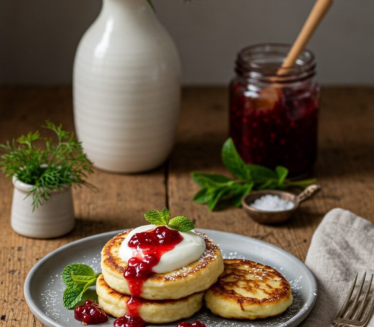 Golden Syrniki: Fluffy Tvorog Pancakes with Crisp Edges
