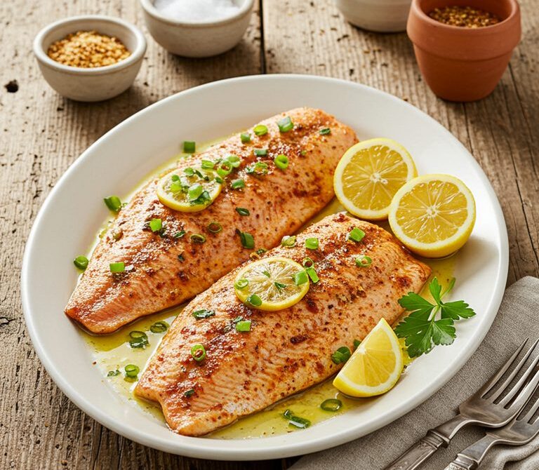 Grilled Gulf Redfish on the Half Shell with Cajun Lemon Butter