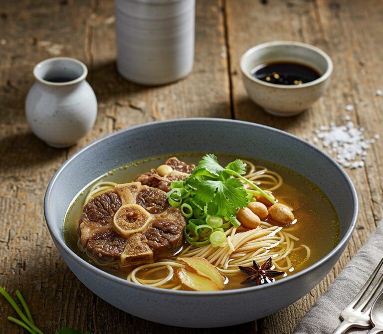 Hawaiian Oxtail Soup with Ginger and Star Anise