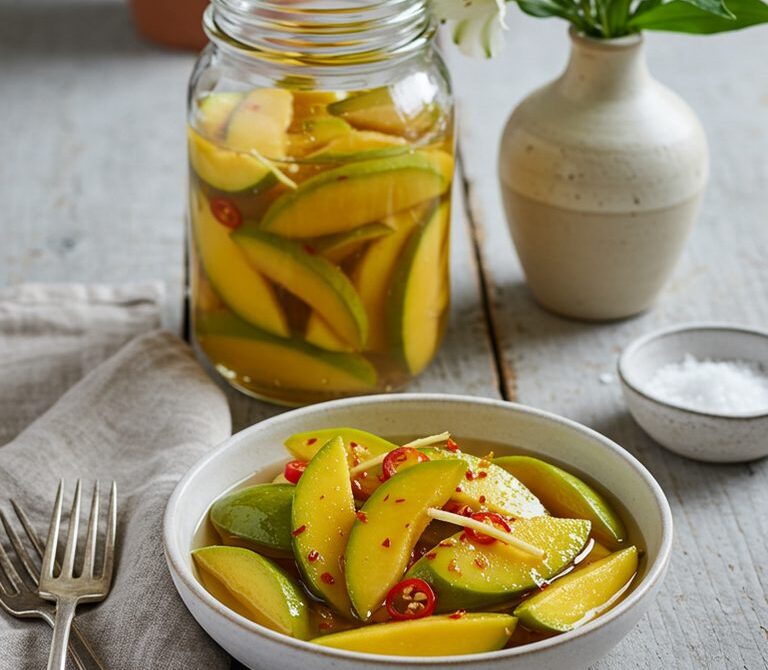 Hawaiian Pickled Mango with Sweet-Tart Brine