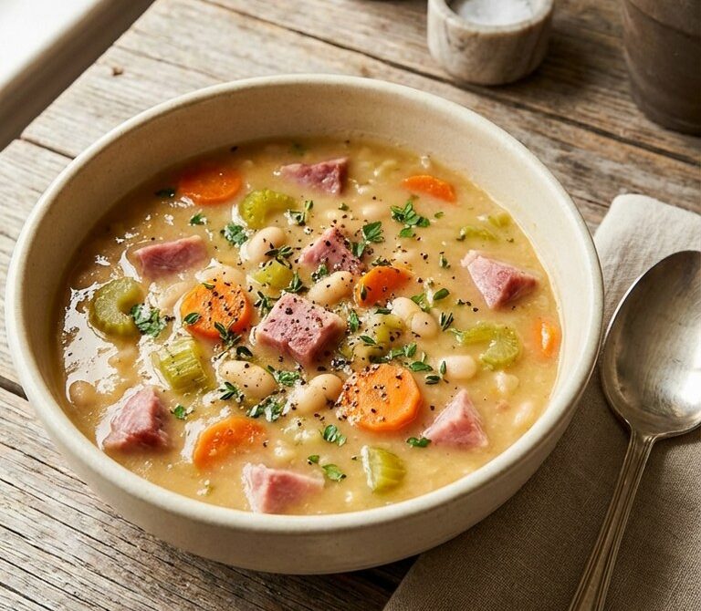 Hearty Navy Bean and Smoked Ham Soup
