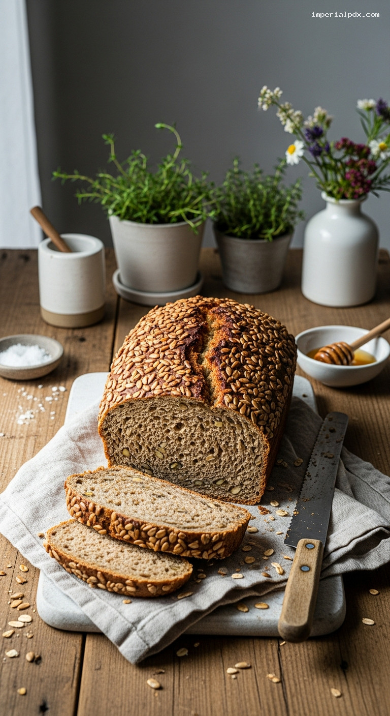Hearty Rye and Sunflower Wholegrain Tin Loaf - Imperial Recipes