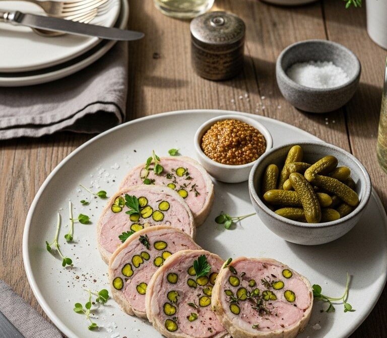 Herbed Pork and Pistachio Ballotine