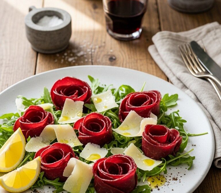 Homemade Bresaola with Arugula, Parmesan, and Lemon