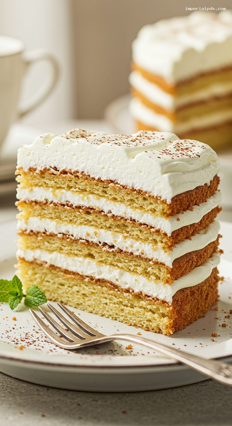 Homestyle Smetannik Sour Cream Cake – Closeup