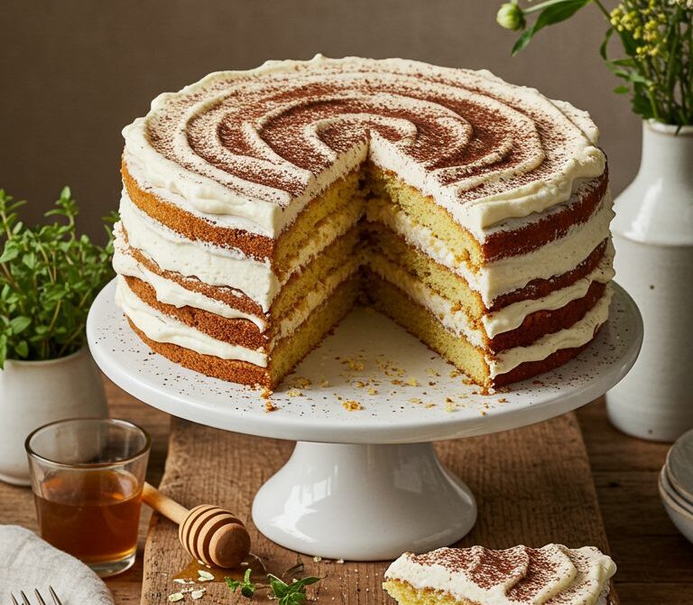 Homestyle Smetannik Sour Cream Cake