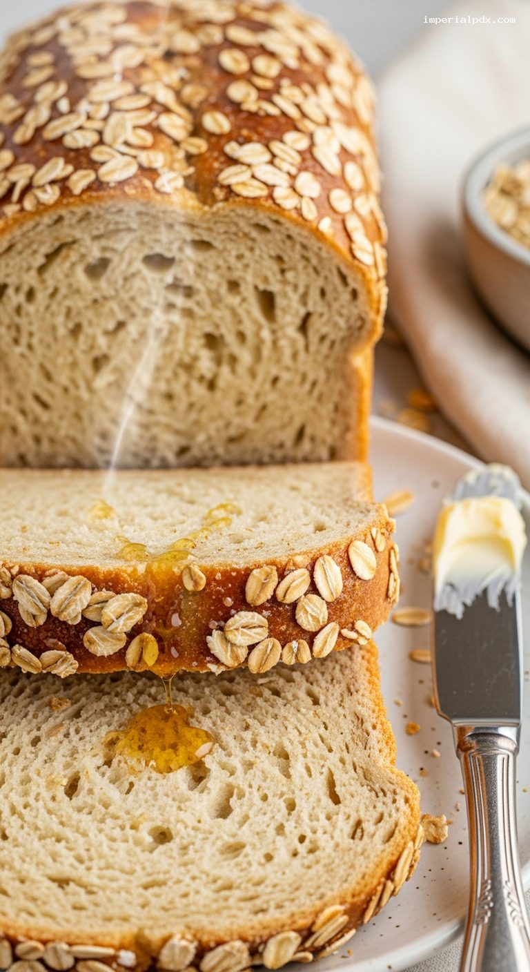 Honey Oat Whole Wheat Sandwich Bread – Closeup