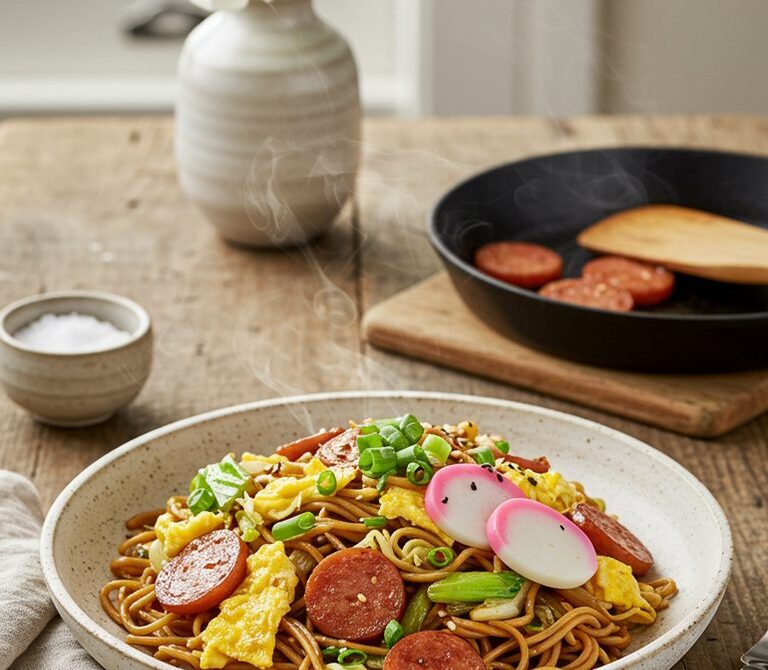 Island-Style Fried Saimin with Spam and Kamaboko