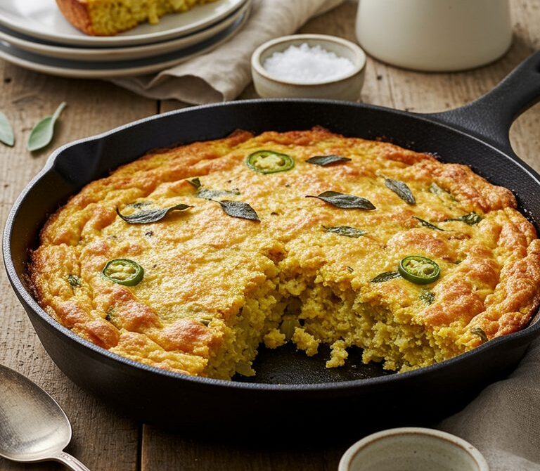 Jalapeño-Sage Cornbread Dressing with Turkey Drippings