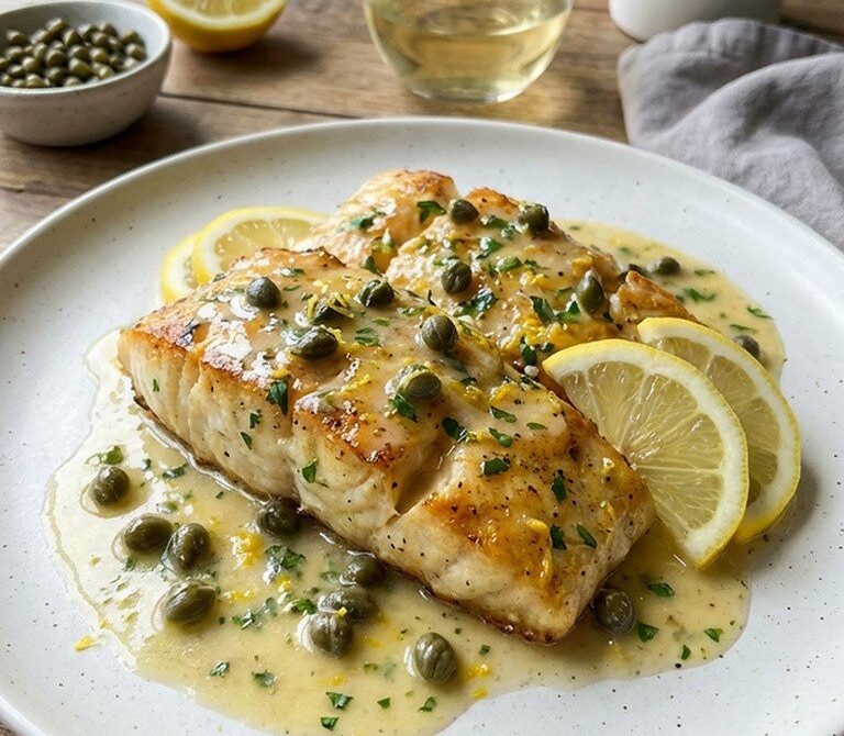 Lemon Caper Butter Sauce for Fish, Chicken, and Vegetables