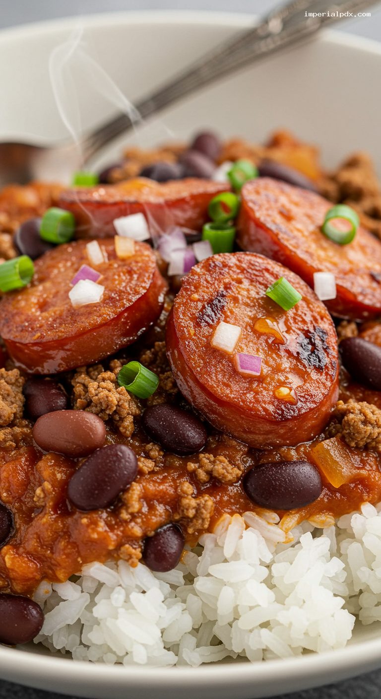 Local-Style Hawaiian Chili Over Rice – Closeup