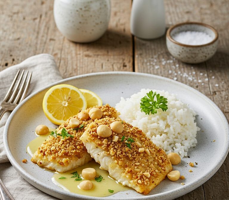 Macadamia-Crusted Mahi Mahi with Lemon Butter