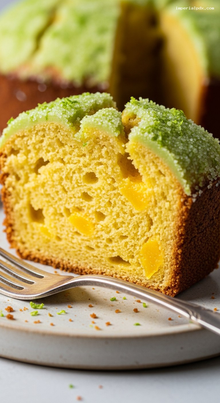 Mango Ginger Quick Bread with Lime Sugar Crust – Closeup
