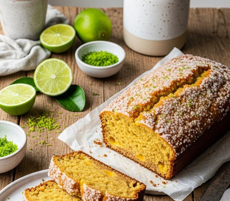 Mango Ginger Quick Bread with Lime Sugar Crust
