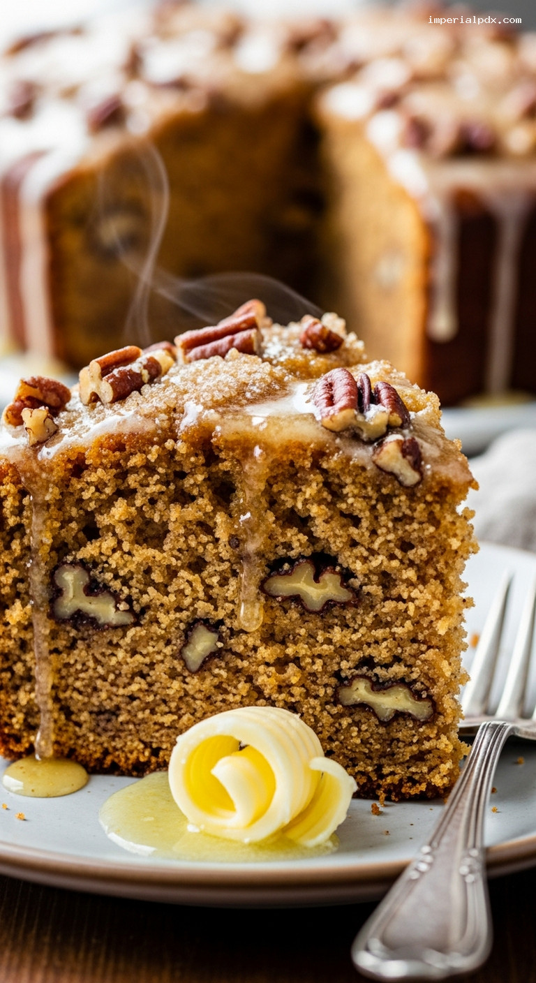 Maple Pecan Cornbread Loaf – Closeup