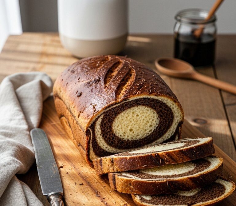 Marble Rye and Molasses Sandwich Loaf