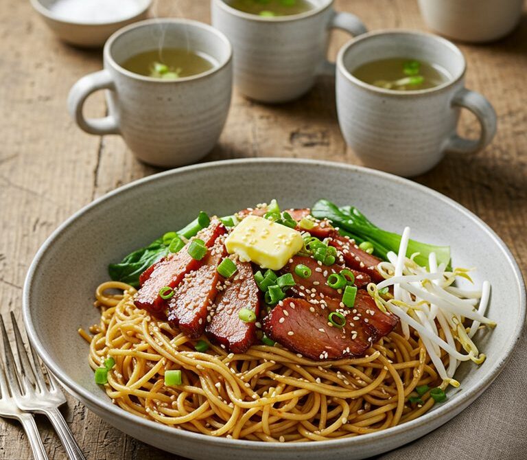 Maui Dry Mein with Shoyu-Dashi Butter and Char Siu