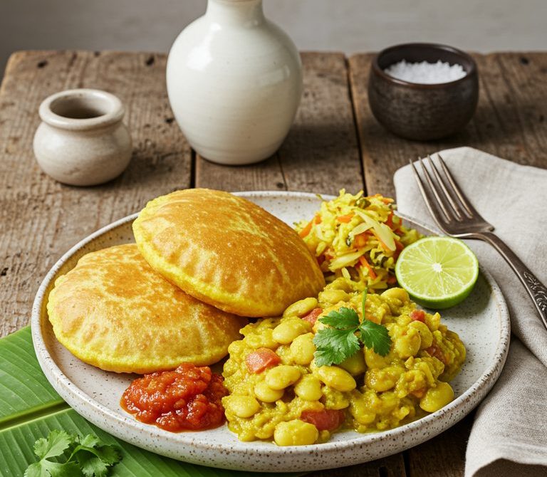 Mauritian Dholl Puri with Cari Gros Pois
