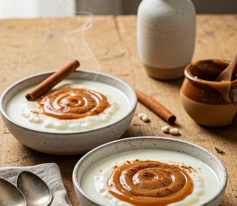 Mazamorra Criolla with Milk and Dulce de Leche