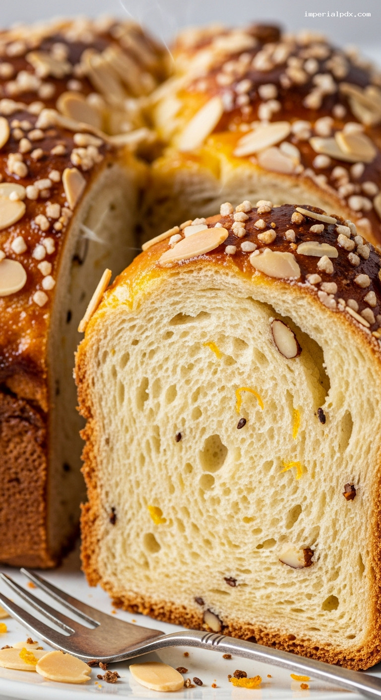 Mediterranean Anise-Almond Sweet Bread – Closeup