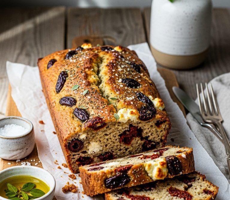 Mediterranean Olive and Sun-Dried Tomato Feta Bread