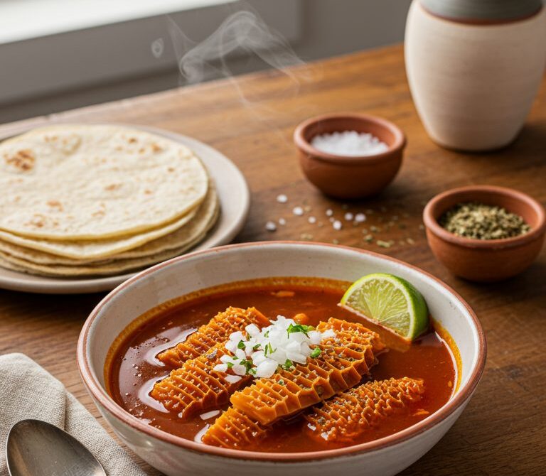 Menudo Rojo with Tripe and Hominy