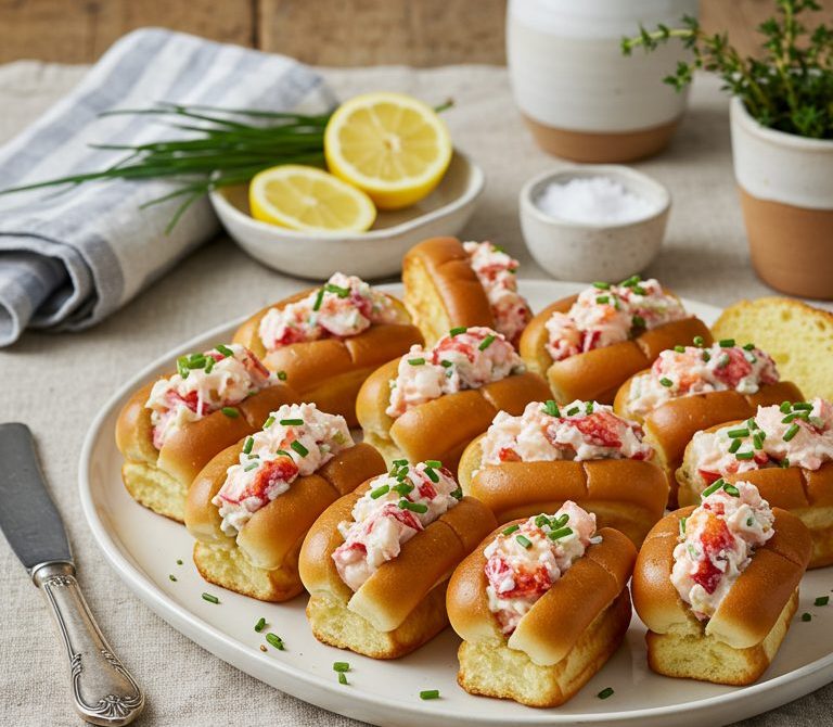 Mini New England Lobster Rolls with Lemon Mayo