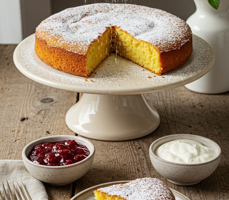 Moist Mannik Semolina Cake with Kefir