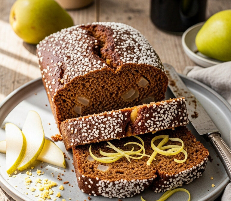Moist Pear-Ginger Molasses Bread