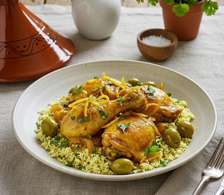 Moroccan Chicken Tagine with Preserved Lemons and Olives