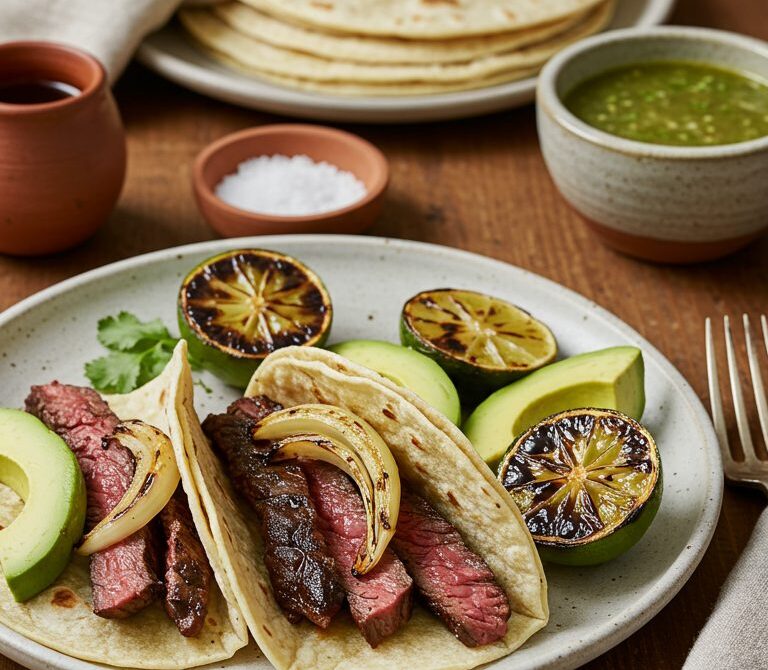 Ninfa’s-Style Tacos al Carbón with Skirt Steak