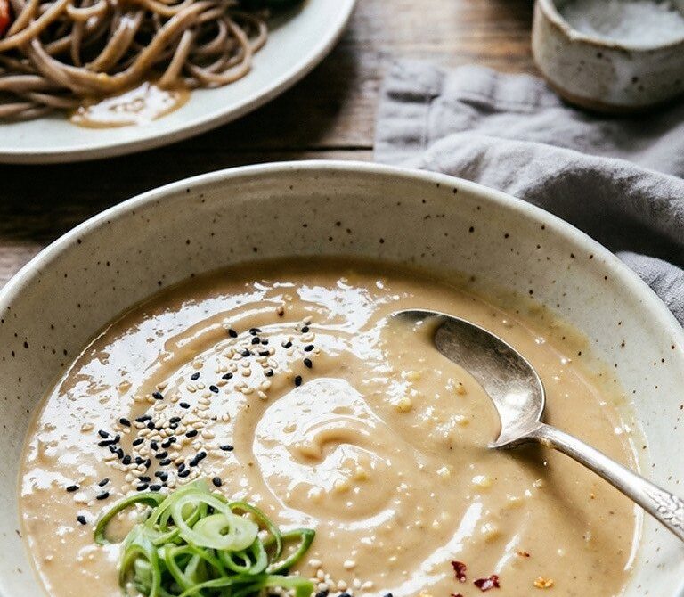 Nutty Sesame Ginger Dressing for Noodles and Salads
