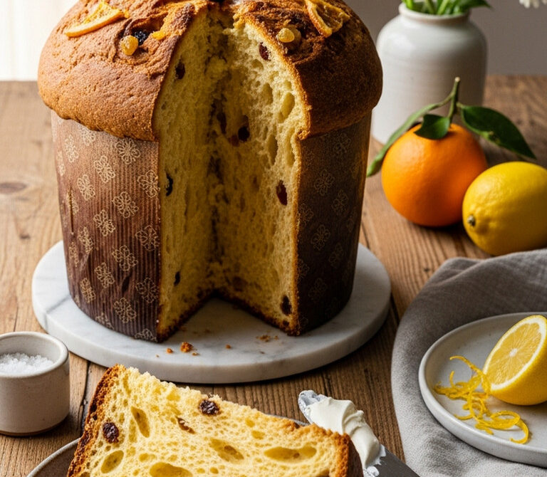 Panettone-Style Citrus Raisin Bread with Mascarpone