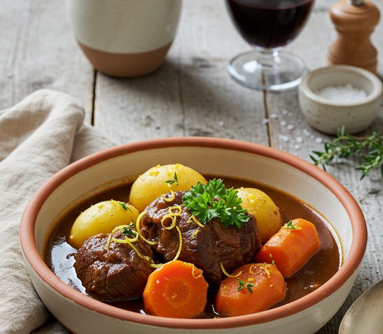 Patagonian Lamb Cazuela with Red Wine and Herbs