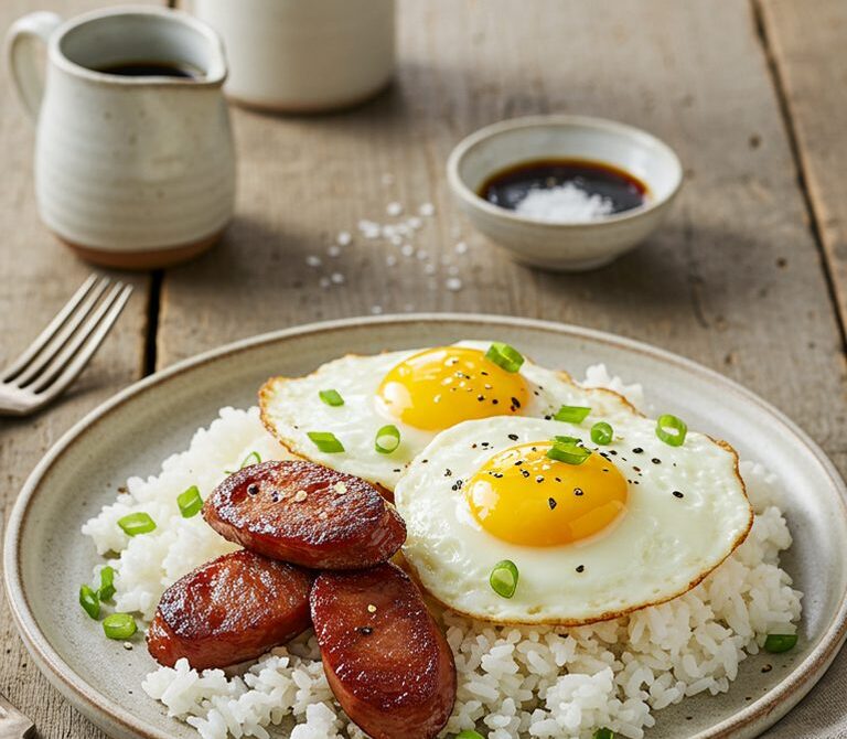 Portuguese Sausage, Eggs, and Rice (Hawaiian Style)