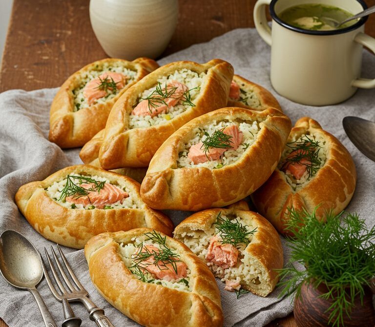 Rasstegai: Open-Faced Fish and Rice Pies
