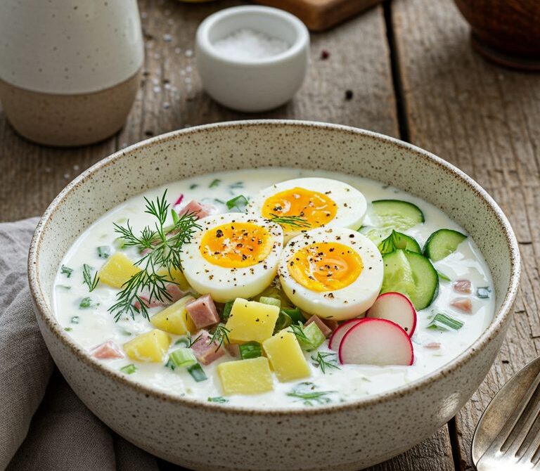 Refreshing Okroshka: Chilled Kefir or Kvass Soup