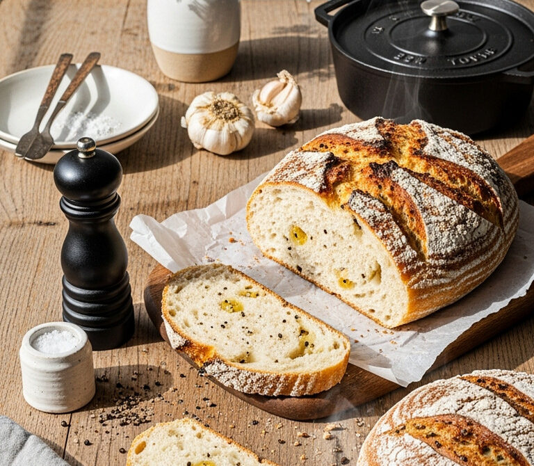 Roasted Garlic and Black Pepper Loaf