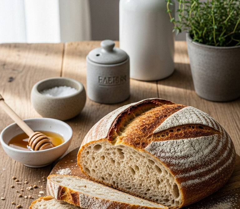Rustic Barley Honey Hearth Loaf