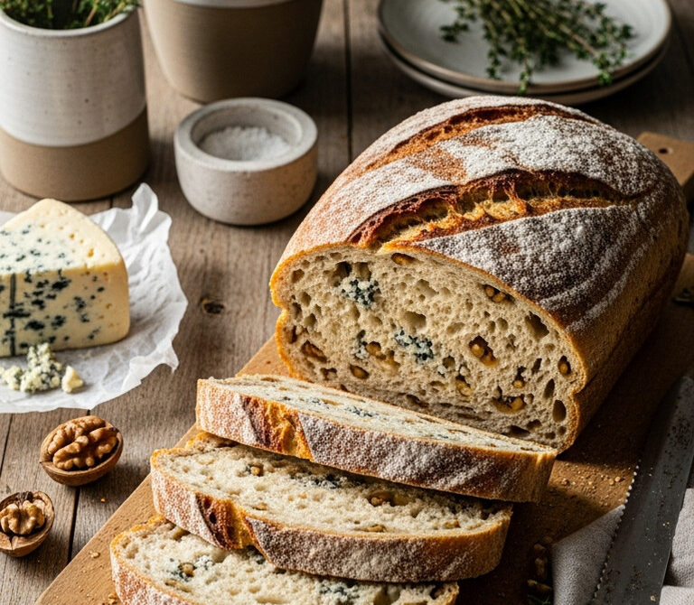 Rustic Blue Cheese and Walnut Loaf