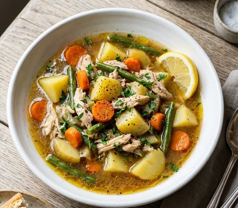 Rustic Chicken and Vegetable Stew-Style Soup