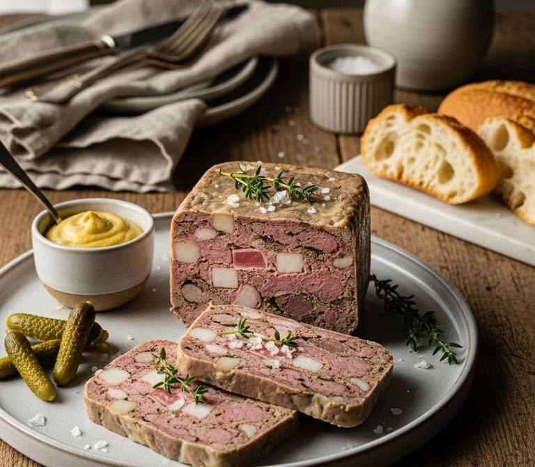 Rustic Country Pork Pâté de Campagne with Cornichons