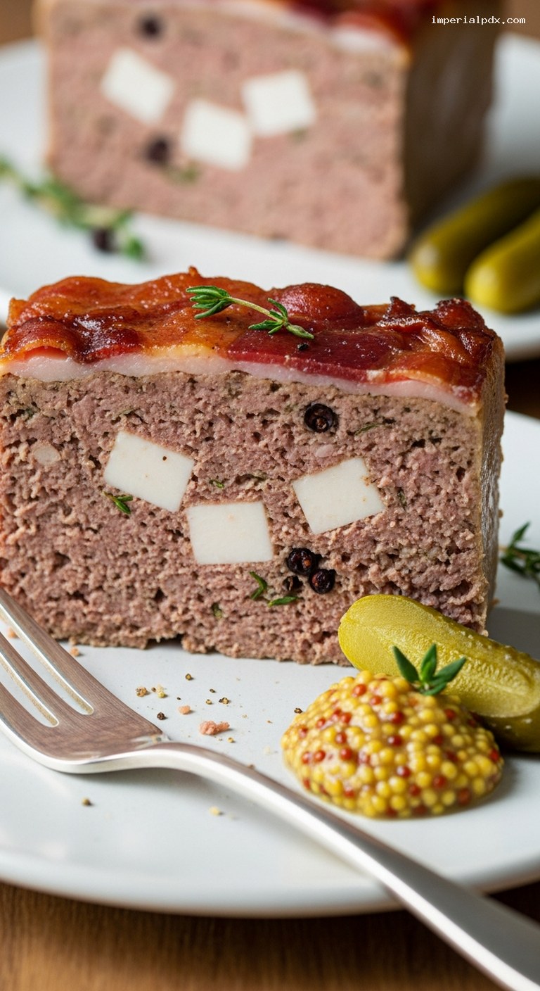 Rustic Country-Style Venison Pâté With Red Wine – Closeup