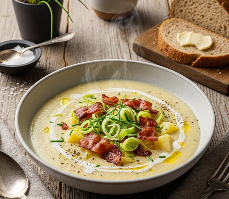Rustic Irish Potato and Bacon Soup