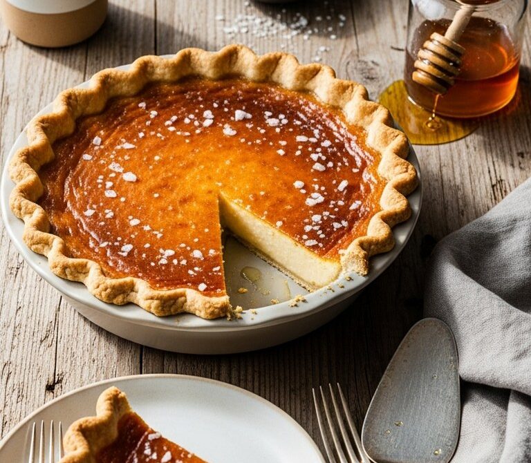 Salted Honey Pie with Buttery Crust