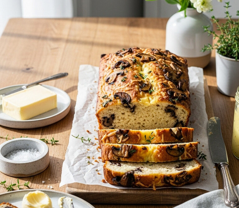 Savory Mushroom-Gruyère Quick Bread