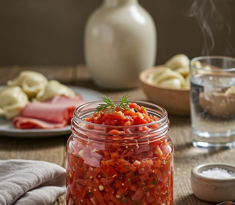 Siberian Horseradish-Tomato Relish (Khrenovina)