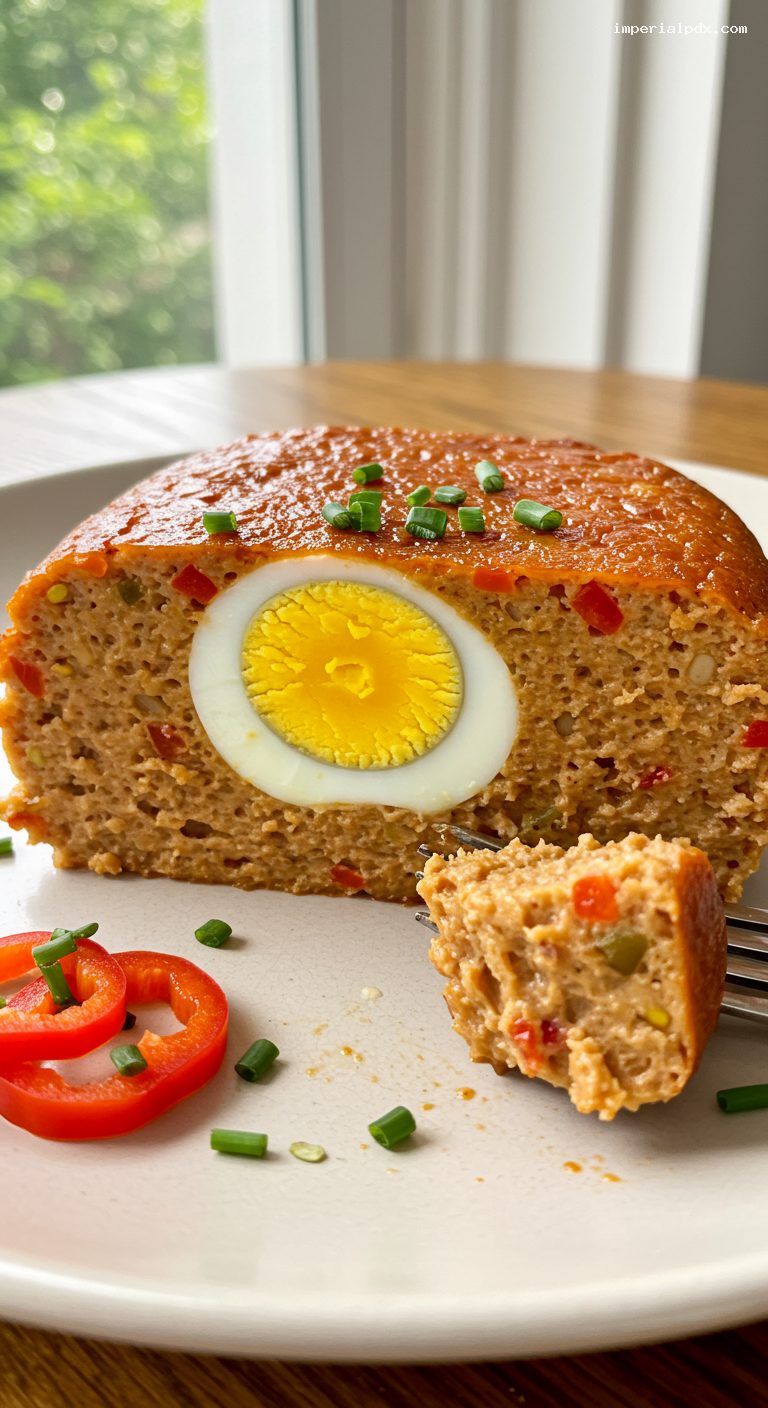 Silky Nigerian Moi Moi with Eggs or Fish – Closeup